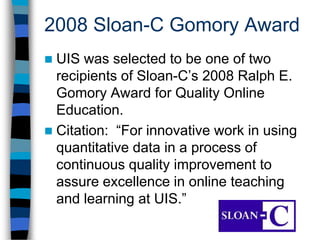 2008 Sloan-C Gomory Award