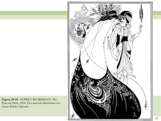 Figure 29-54  AUBREY BEARDSLEY, The Peacock Skirt, 1894. Pen-and-ink illustration for Oscar Wilde’s Salomé.  