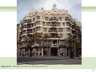 Figure 29-55  ANTONIO GAUDI, Casa Milá, Barcelona, 1907.  