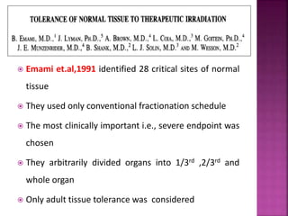 Late effects of Radiotherapy on Normal Tissues | PPTX