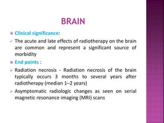 Late effects of Radiotherapy on Normal Tissues | PPTX