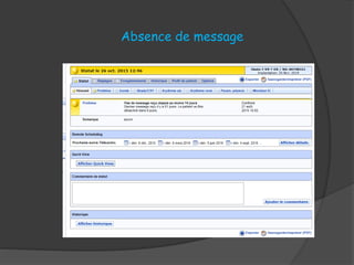 Absence de message
 