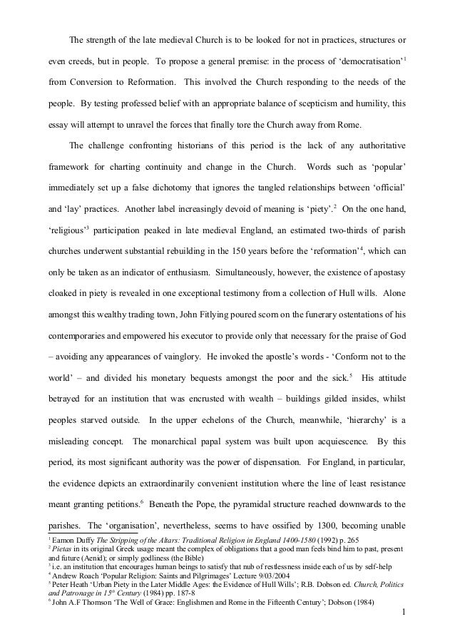 Church essay
