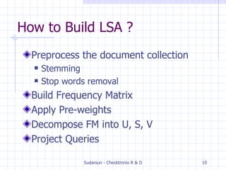 Latent Semantic Indexing For Information Retrieval | PPT