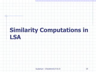 Latent Semantic Indexing For Information Retrieval | PPT