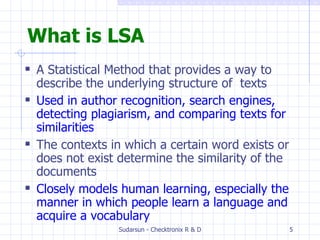 Latent Semantic Indexing For Information Retrieval | PPT