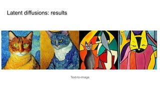 Latent diffusions: results
Text-to-image
 