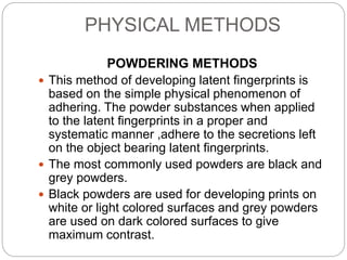 Latent fingerprint development | PPT | Makeup and Accessories | Beauty