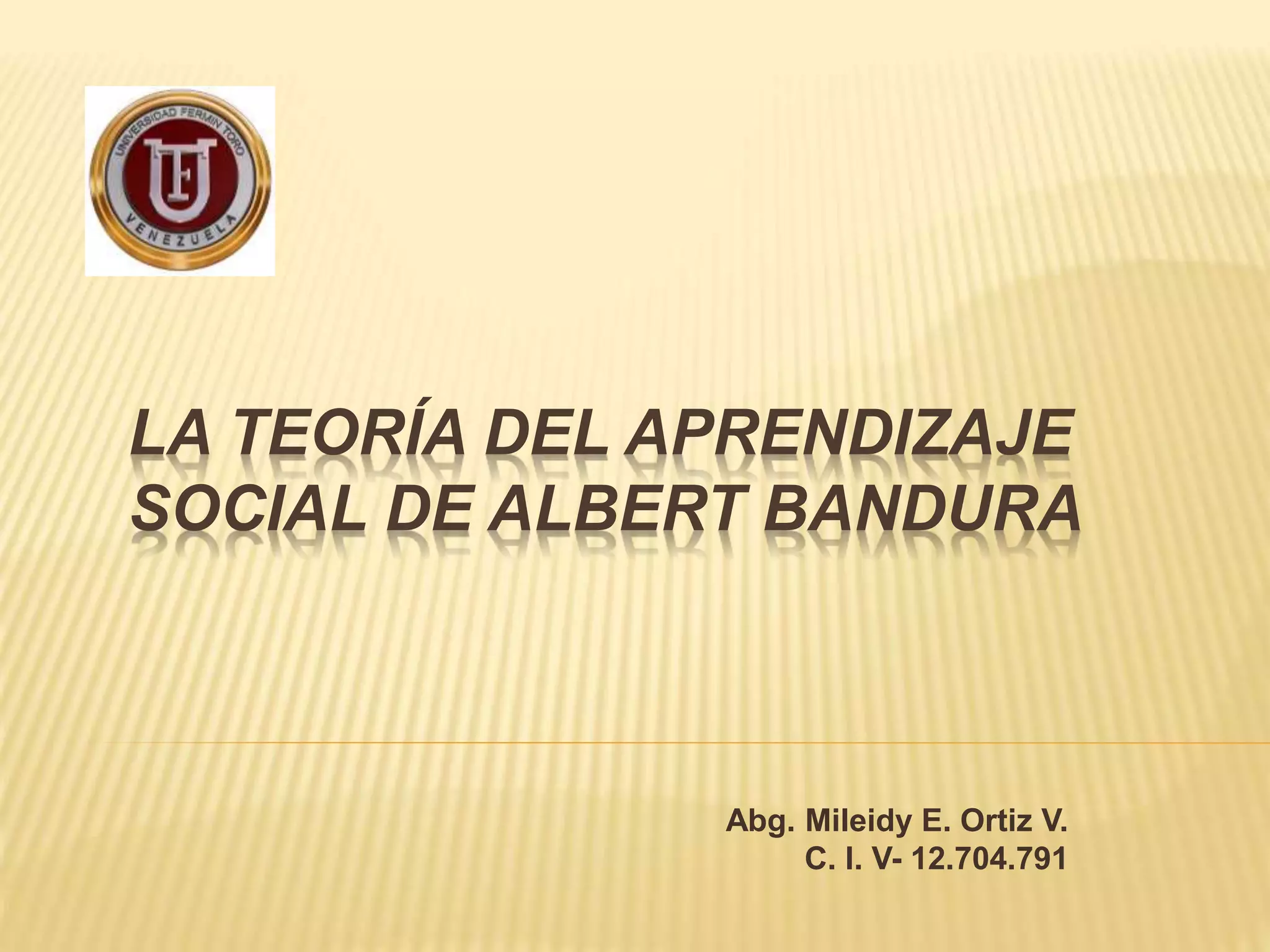 La teoría del aprendizaje social de albert bandura | PPTX