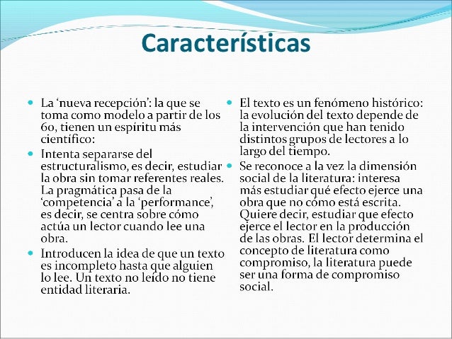 La teorìa de la recepciòn expo