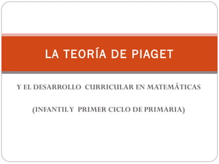 La teoría de Piaget I