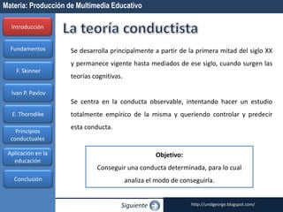 La teoria conductista | PPTX