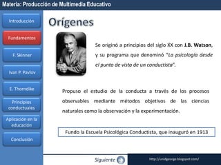 La teoria conductista | PPTX
