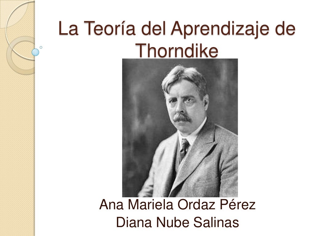 La teoria del aprendizaje de thorndike