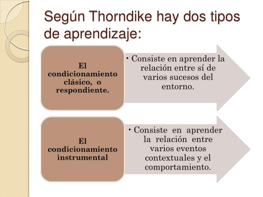 La teoria del aprendizaje de thorndike
