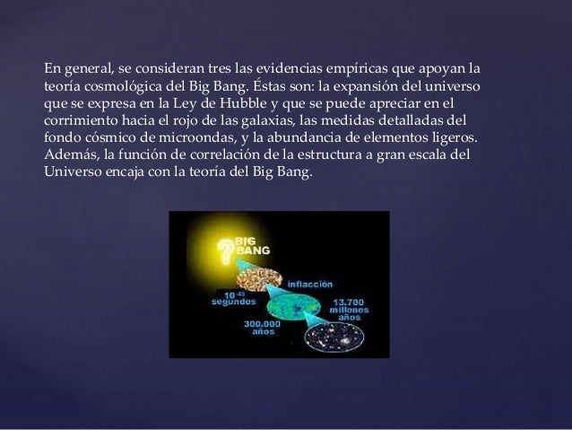 la teoria del big bang la teoria del big bang