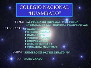 COLEGIO NACIONAL
      “HUAMBALO”




CURSO:

  LIC:
 