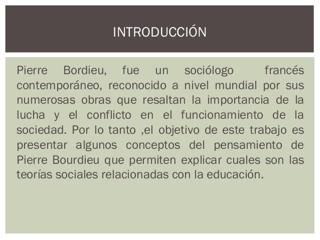 La teoria social de pierre bourdieu