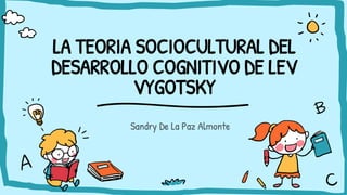 LA TEORIA SOCIOCULTURAL DEL
DESARROLLO COGNITIVO DE LEV
VYGOTSKY
Sandry De La Paz Almonte
 