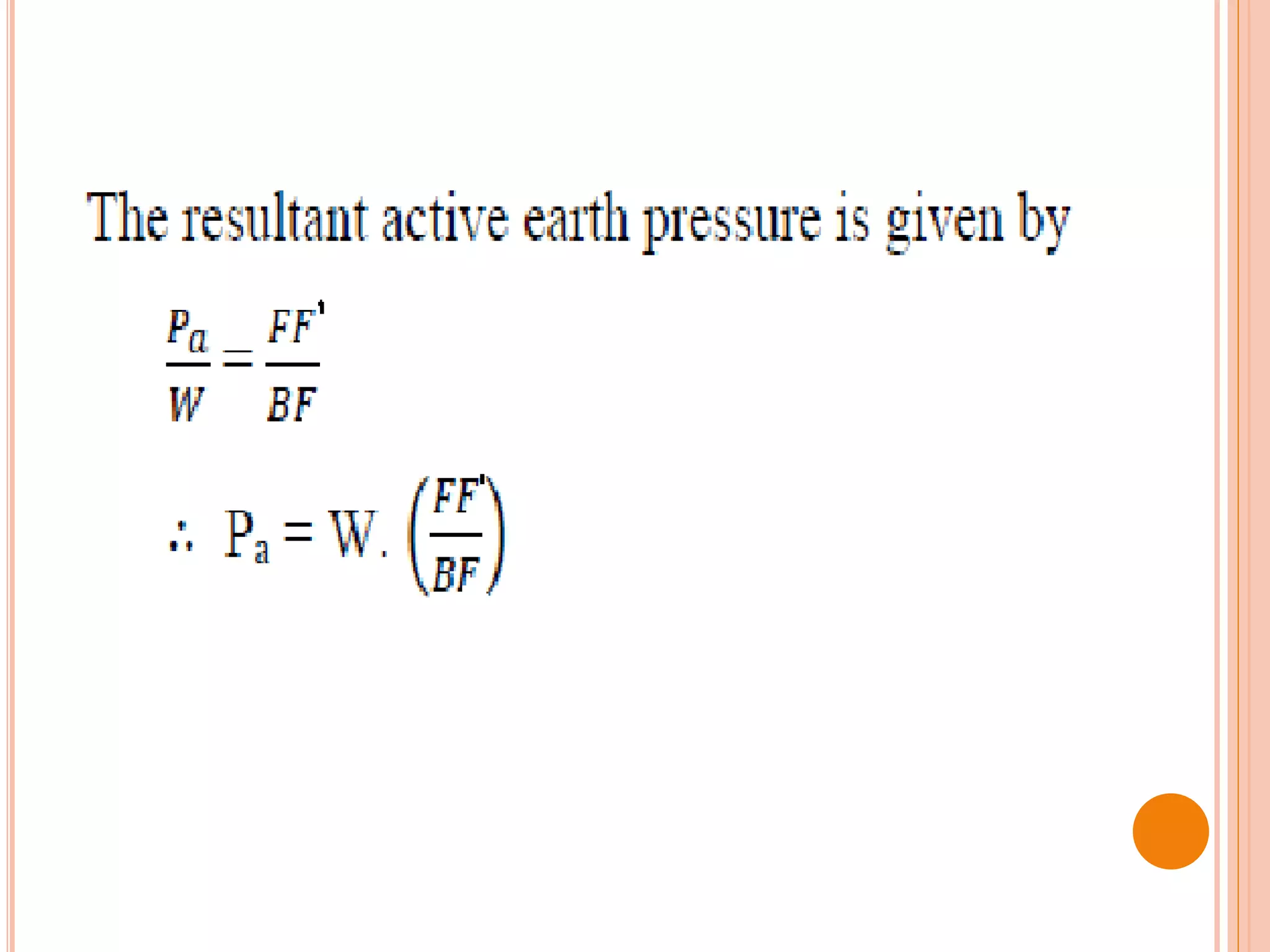 Lateral earth pressure