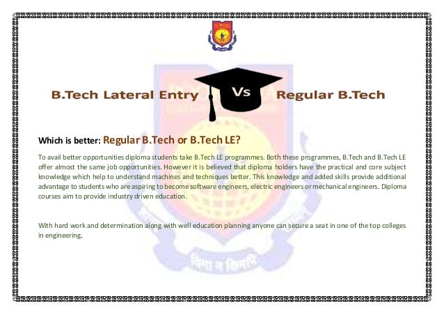 Lateral Entry For Diploma Holders In Iit Lateral Entry for Diploma Holders