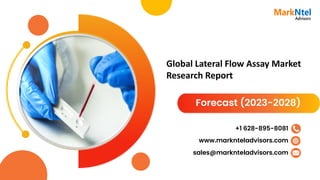 Global Lateral Flow Assay Market
Research Report
Forecast (2023-2028)
www.marknteladvisors.com
sales@marknteladvisors.com
+1 628-895-8081
 
