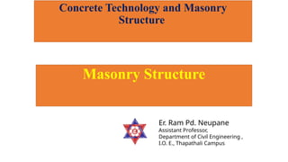 Comprehensive Design and Performance of Masonry Structures Under ...