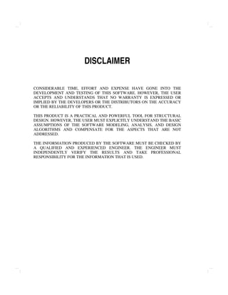 Software Development Disclaimer Notes Lateral loads manual | PDF