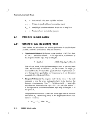 Lateral Load Unit Lateral loads manual | PDF