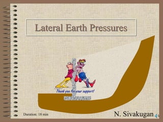 Lateral Earth Pressures 
Duration: 18 min N. Sivakugan 
 