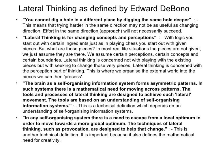 Lateral Thinking by Edward De bono
