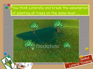 You think Laterally and break the assumption of planting all trees on the same level …. 
