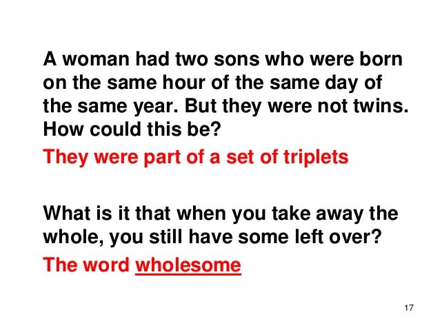Lateral Thinking Questions