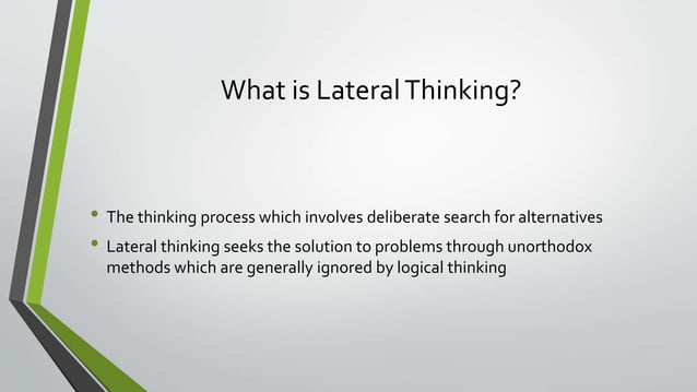 Lateral thinking | PPTX