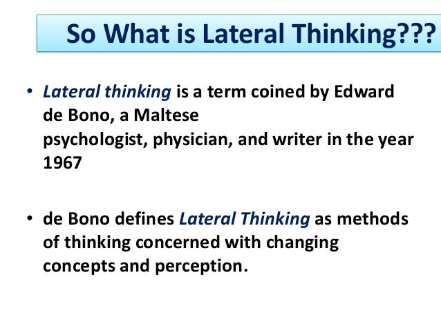 lateral thinking