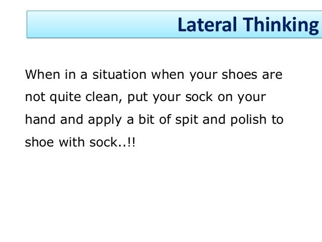 Lateral Thinking Definition and Puzzles Lateral Thinking Definition and Puzzles