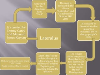 Historic Context: terrorist attack Twin TowersSocial Context: iPod is created