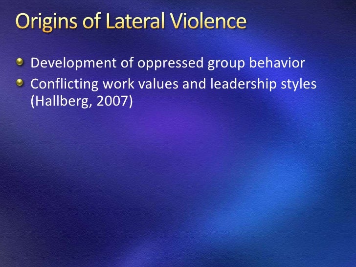 Lateral violence in nursing