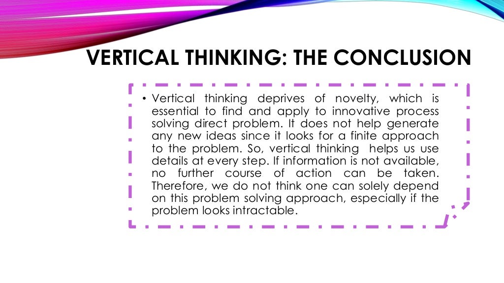 Lateral vs vertical thinking