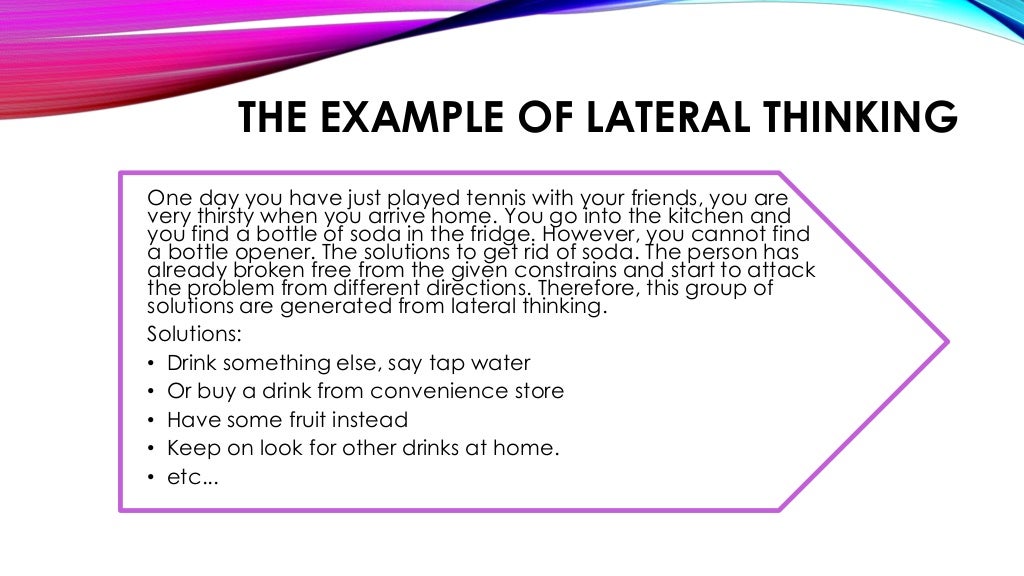 Lateral vs vertical thinking