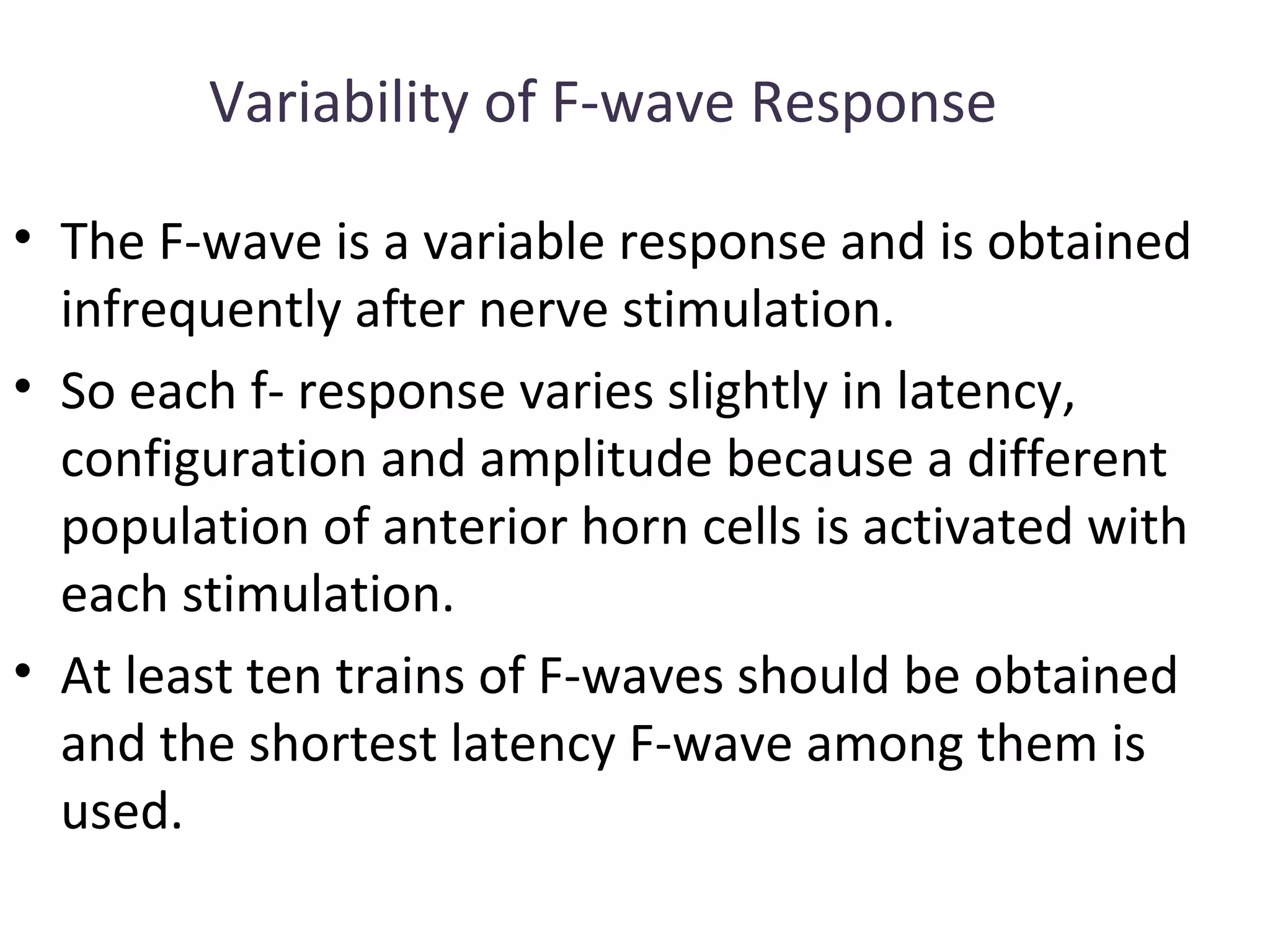 Late Responses (F-wave and H.Reflex) | PPT