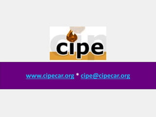 www.cipecar.org * cipe@cipecar.org
 