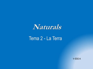 Naturals
Tema 2 - La Terra

1r ESO A

 