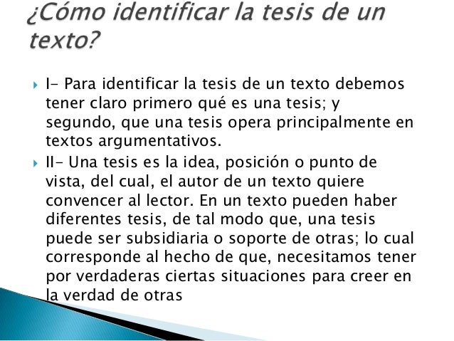 La tesis