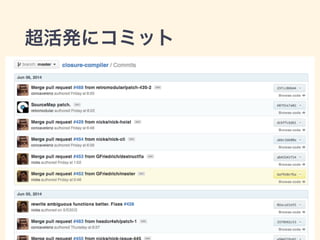 超活発にコミット
 