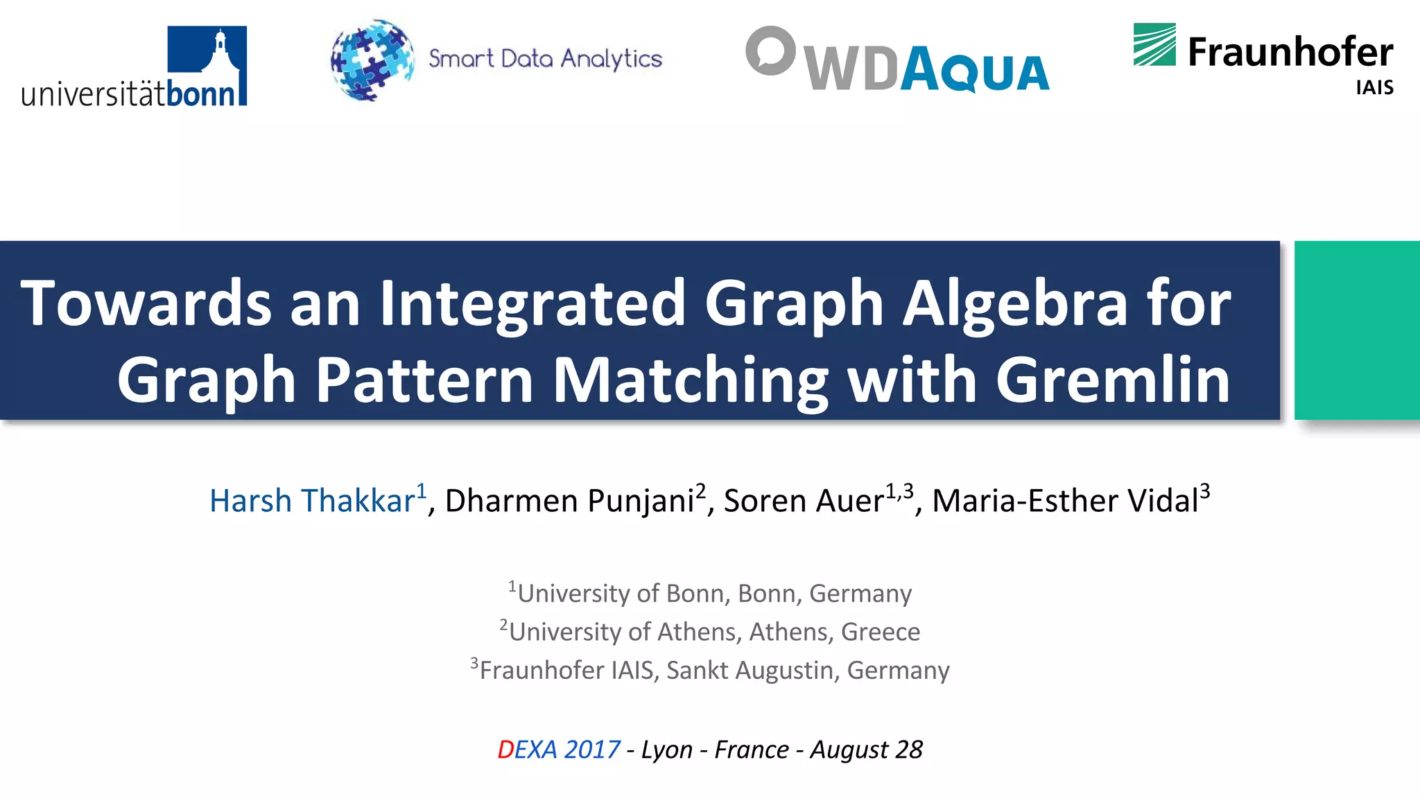 Formalising Graph Pattern Matching Gremlin traversals in Graph Alegra ...
