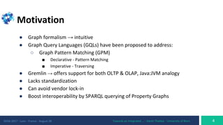 Formalising Graph Pattern Matching Gremlin traversals in Graph Alegra | PDF