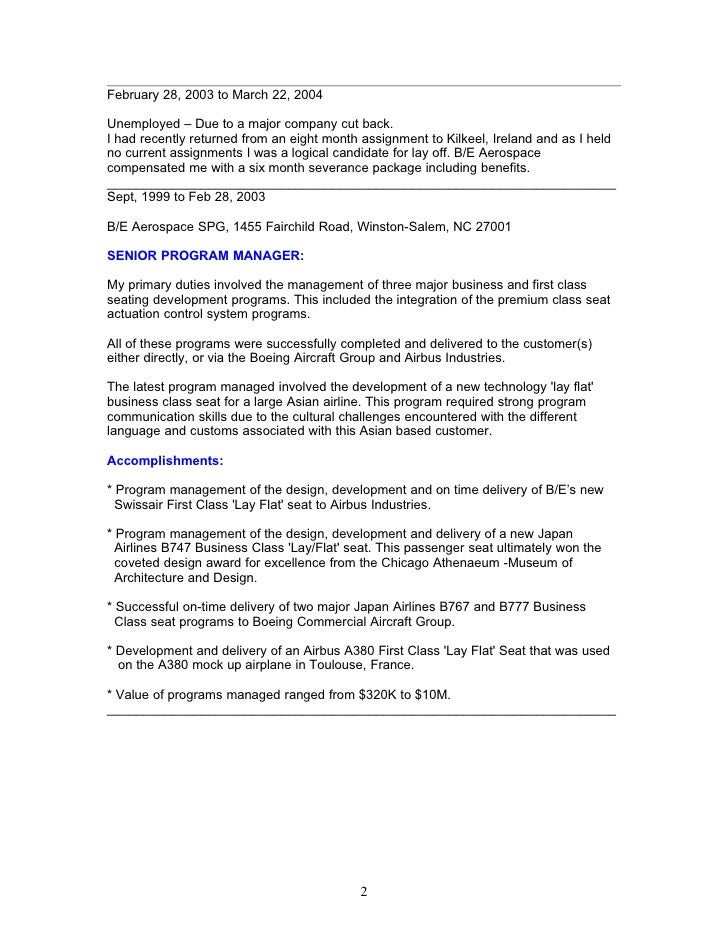 resume project manager