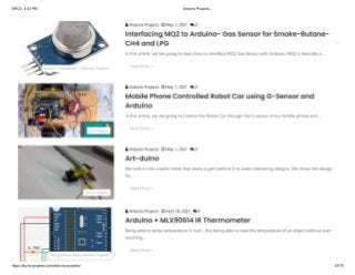 Latest Arduino Projects PDF list downloadable free.pdf