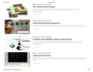 Latest Arduino Projects PDF list downloadable free.pdf